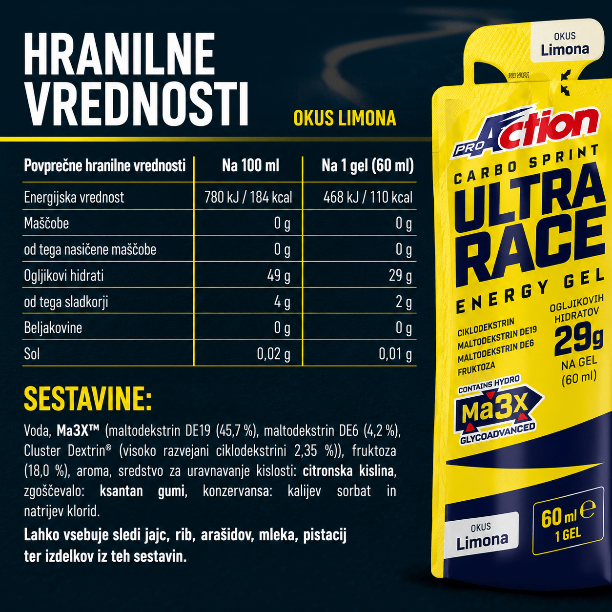 Carbo Sprint Ultra Race energijski gel