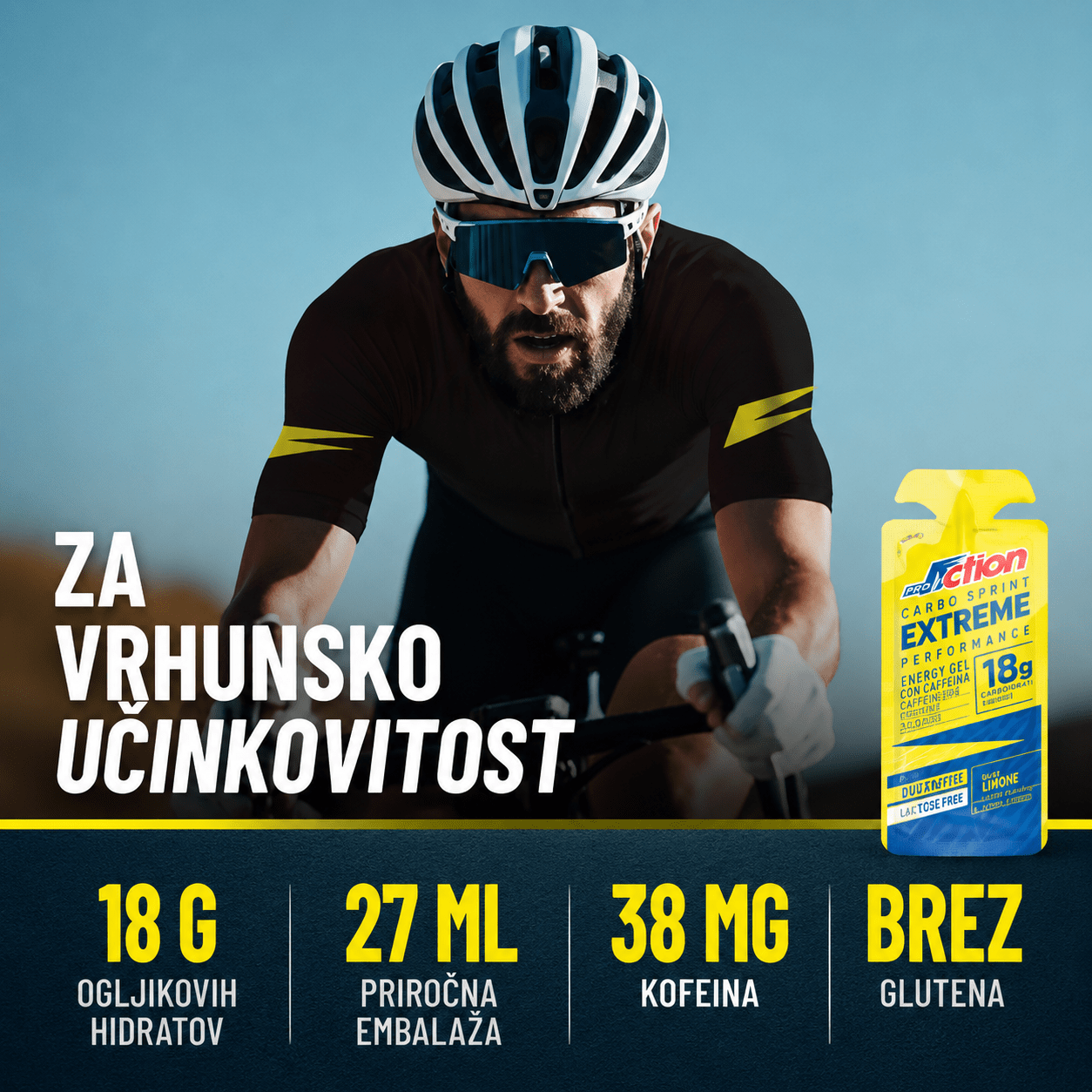 Energijski gel s kofeinom Carbo Sprint eXtreme 60 ml