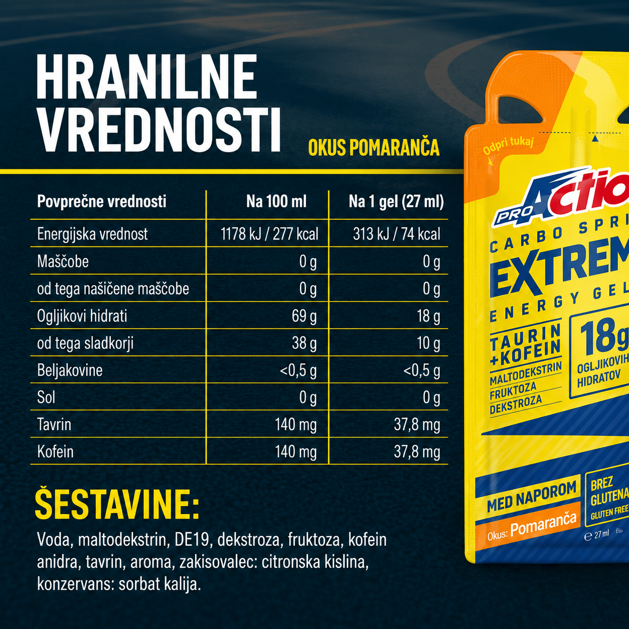 Energijski gel CARBO SPRINT EXTREME - Image 6