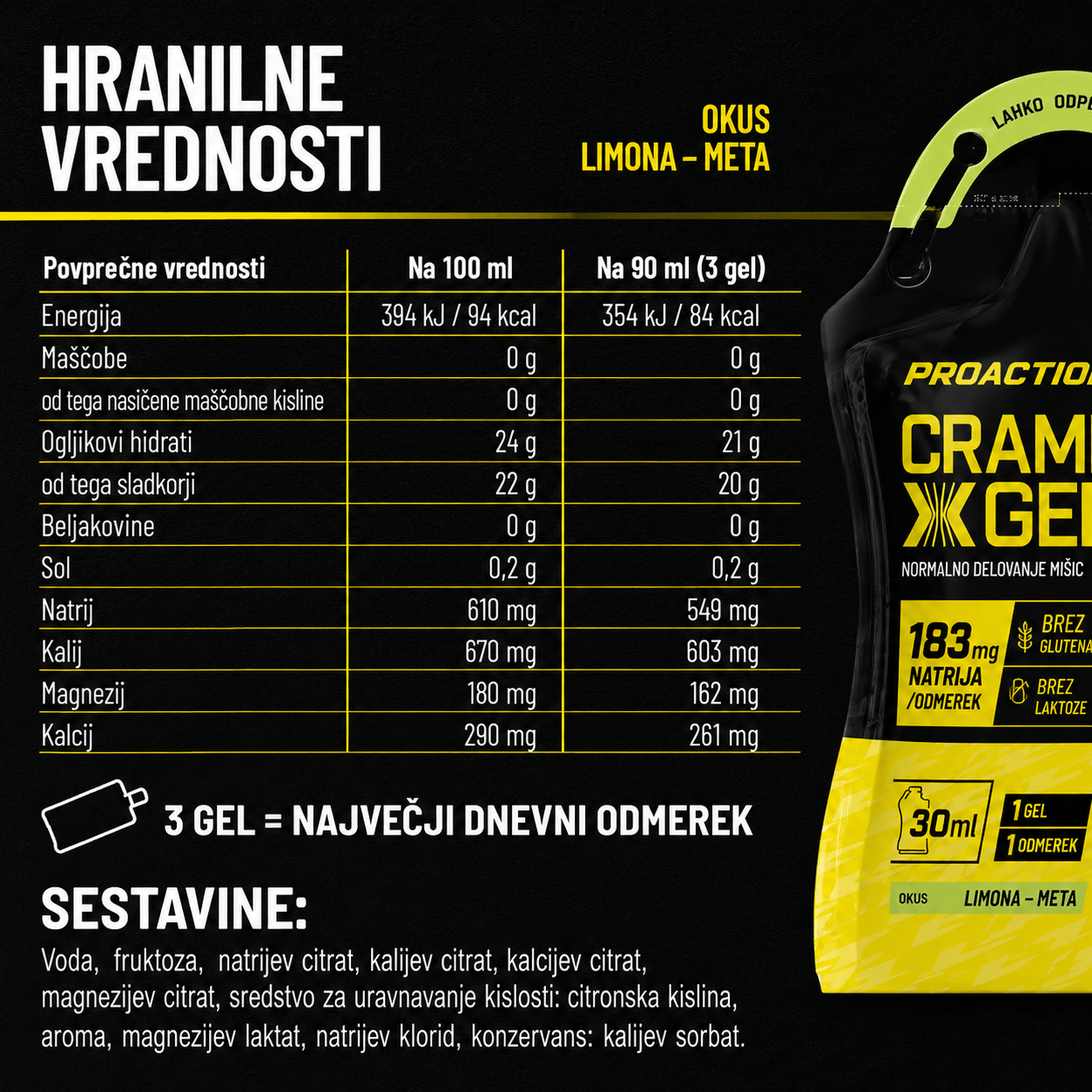Cramp X Gel gel proti mišičnim krčem