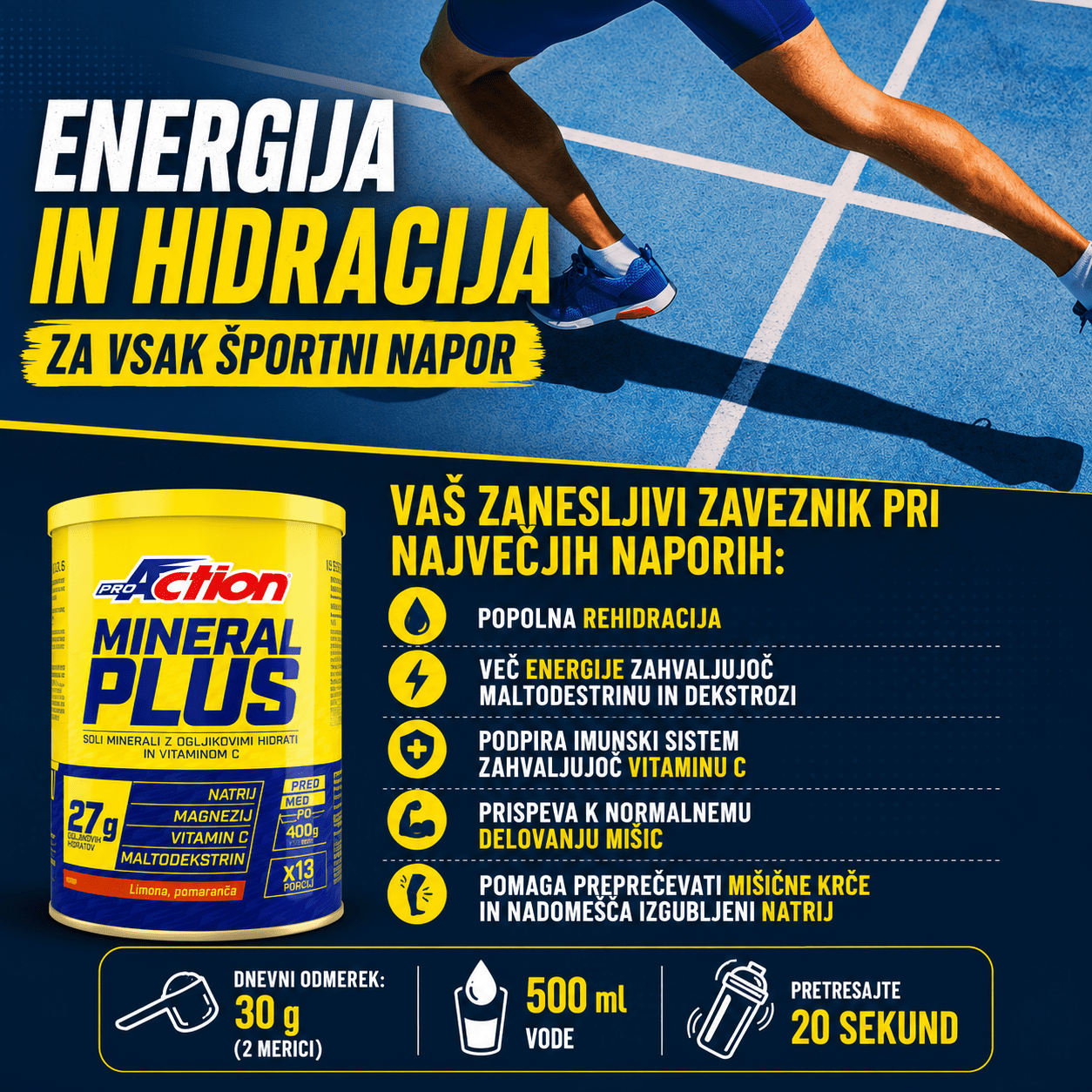Mineral Plus izotonični napitek z elektroliti